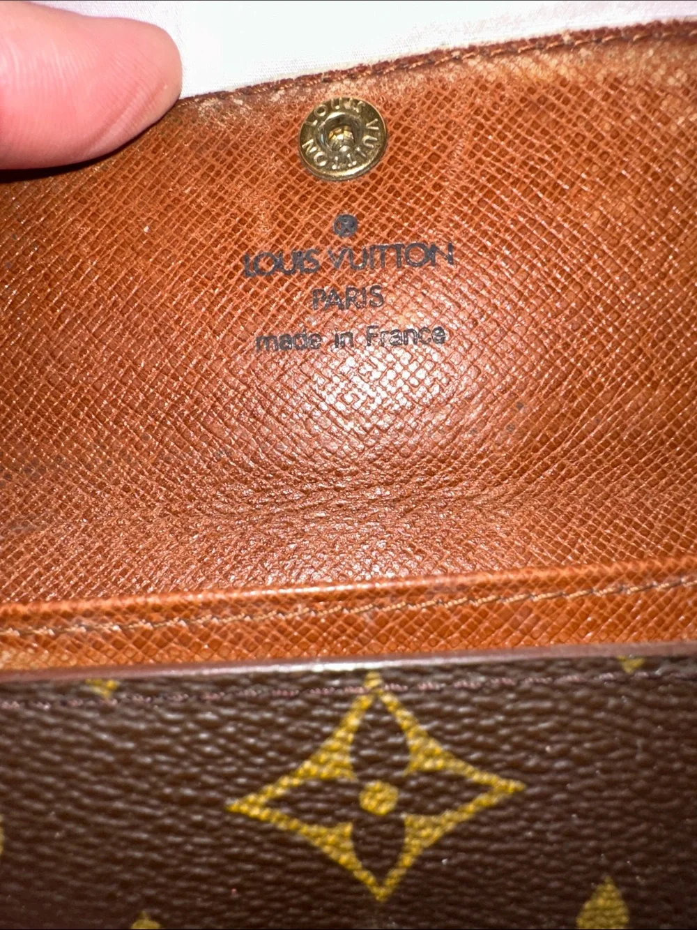 Louis Vuitton Monogram Canvas Belt with Gold-Tone key rings four good condition